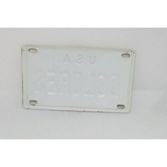 U.S.A Dolores Personalized White Red Collectible Mini License Bicycle Bike Plate - Picture 5 of 9